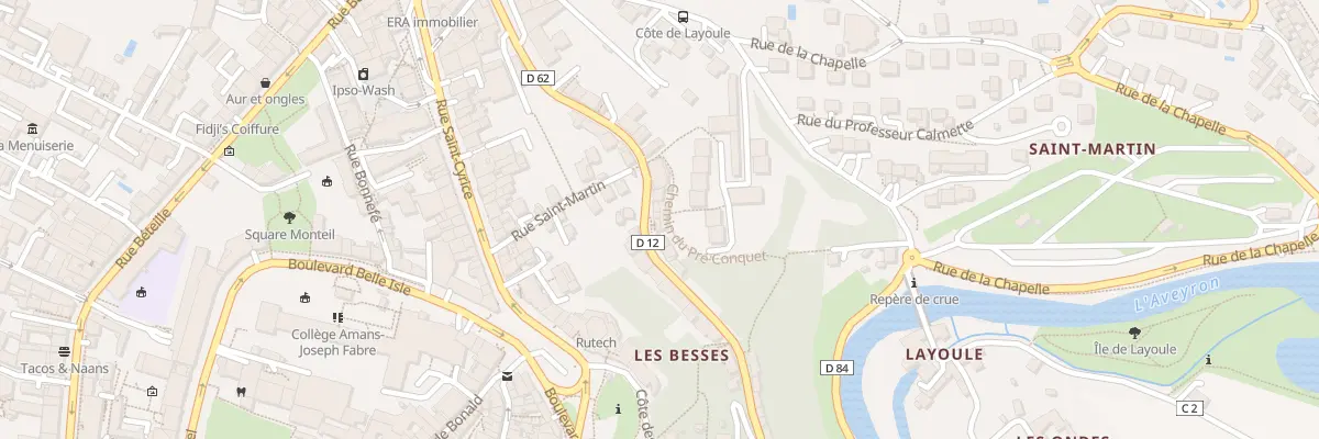 Plan du 23 Av de Montpellier à Rodez