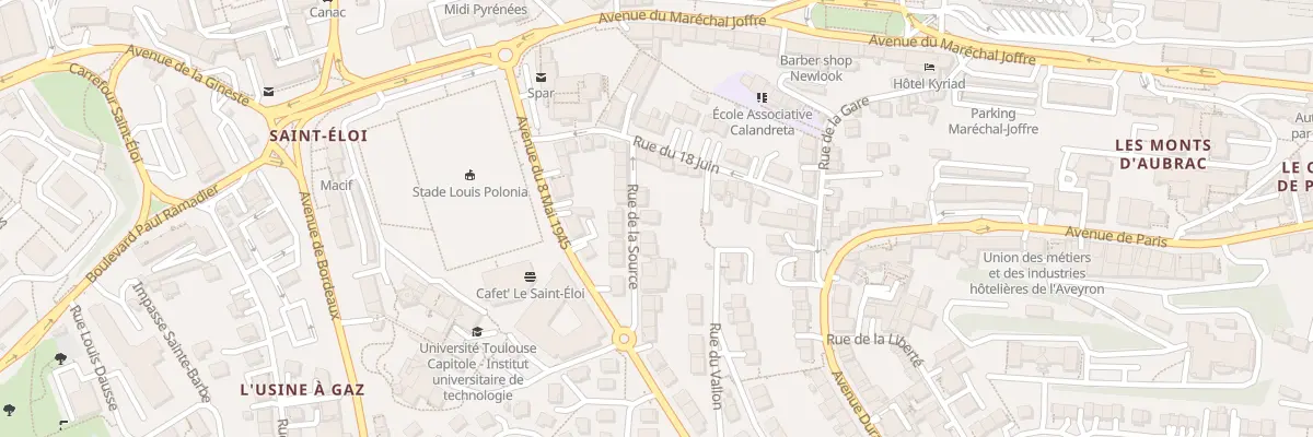 Plan du 7 Rue de la Source à Rodez
