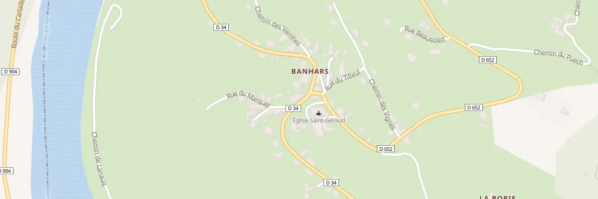 Plan du 5167 Banhars à Campouriez