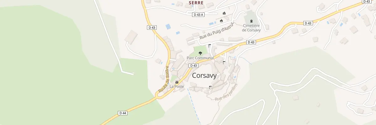 Plan du 33 Le Village à Corsavy