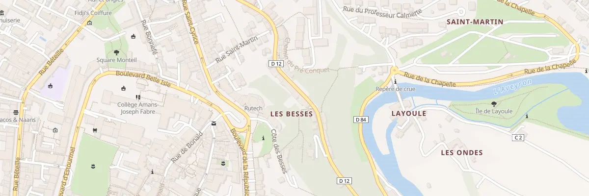 Plan du 32 Av de Montpellier à Rodez