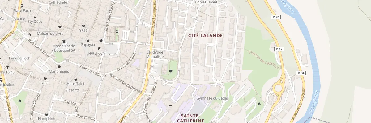 Plan du 8 Rue Maurice Bompard à Rodez