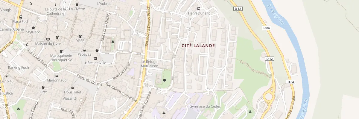 Plan du 12 Rue Maurice Bompard à Rodez