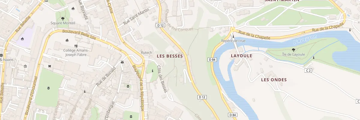 Plan du 36 Av de Montpellier à Rodez