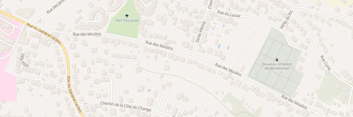 Plan du 54 Rue des Moulins à Montfermeil