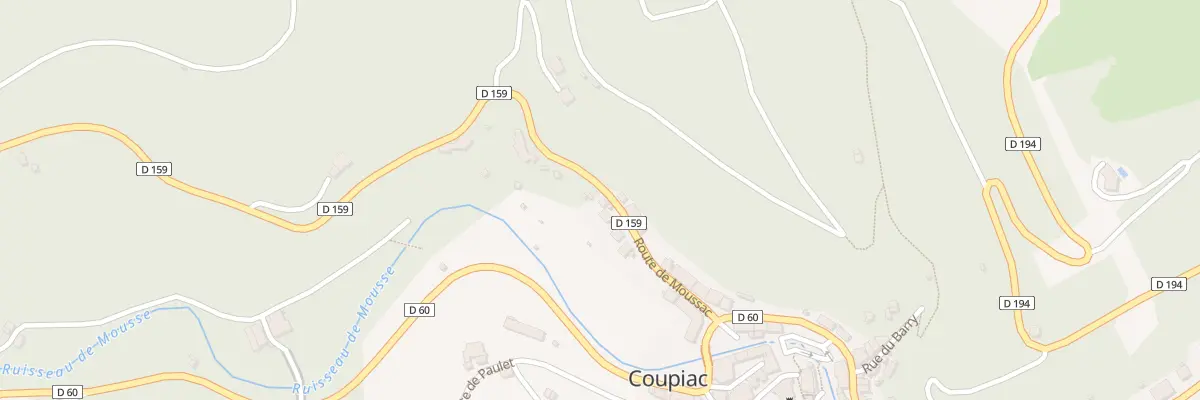 Plan du 13 Rte de Moussac à Coupiac