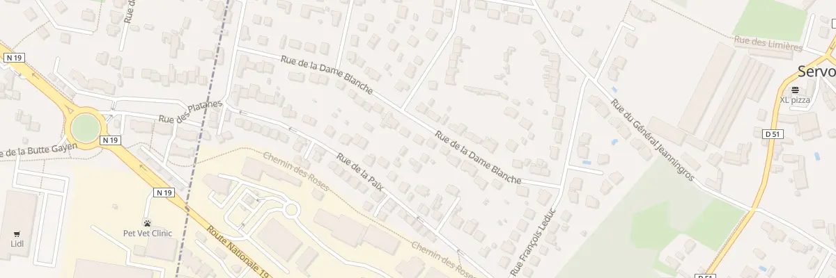 Plan du 17 Rue de la Dame Blanche à Servon