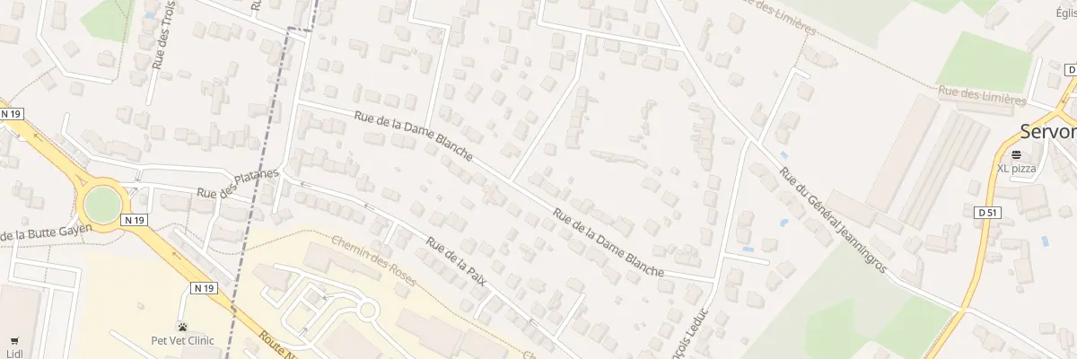 Plan du 24 Rue de la Dame Blanche à Servon