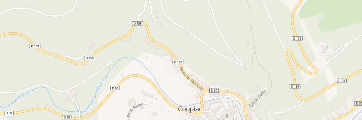 Plan du 8 Rte de Moussac à Coupiac