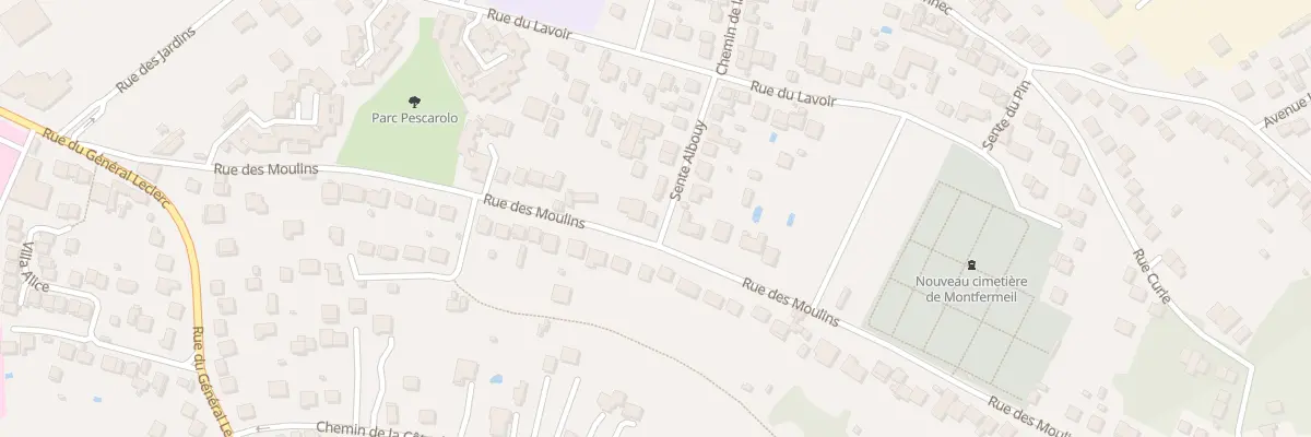 Plan du 61 Rue des Moulins à Montfermeil