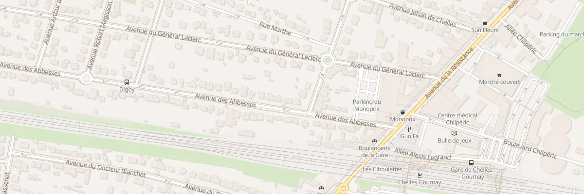 Plan du 20 Av des Abbesses à Chelles
