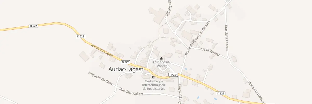 Plan du 94 Rue du Clocher à Auriac-Lagast