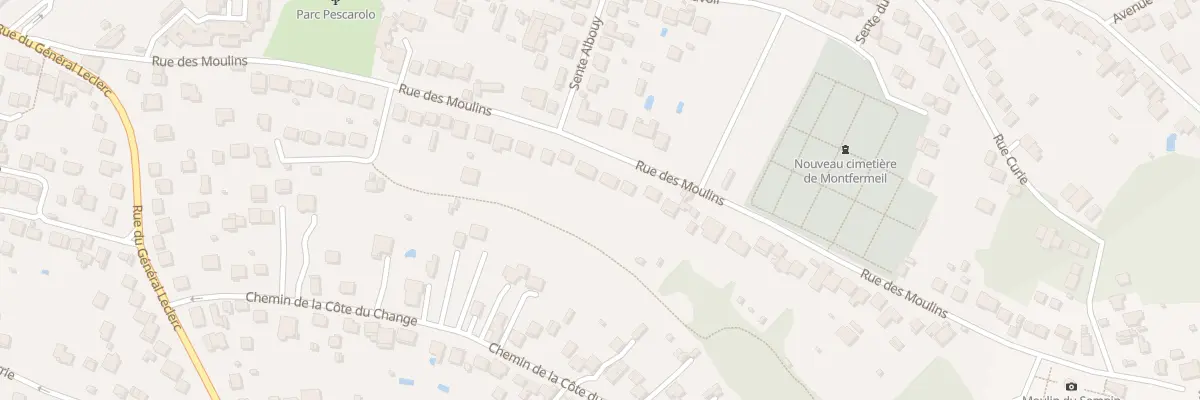 Plan du 70 Rue des Moulins à Montfermeil