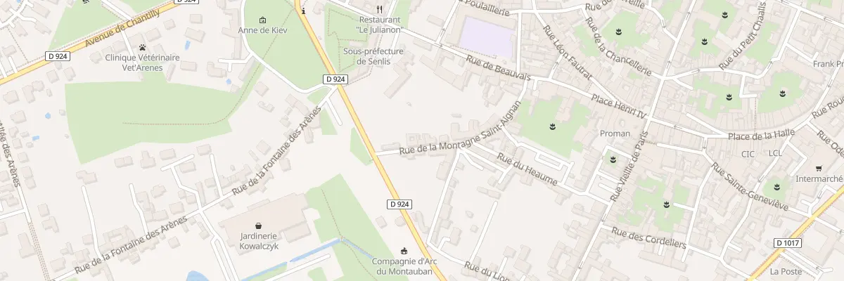 Plan du 9 Rue Montagne St Aignan à Senlis