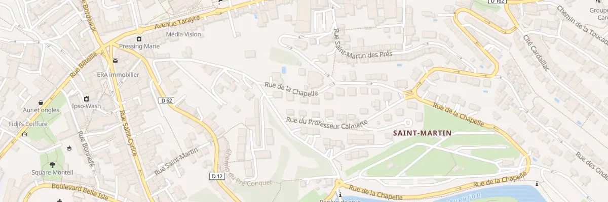 Plan du 8 Rue de la Chapelle à Rodez