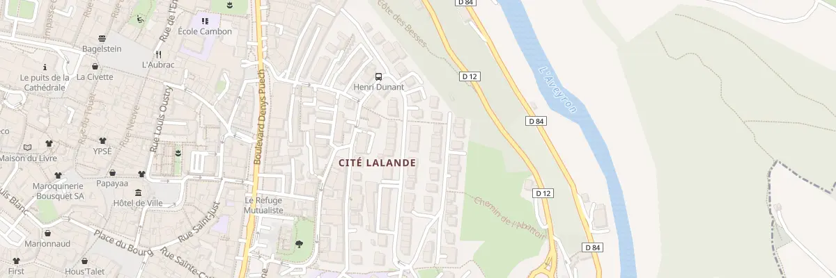 Plan du 21 Rue Henri Dunant à Rodez