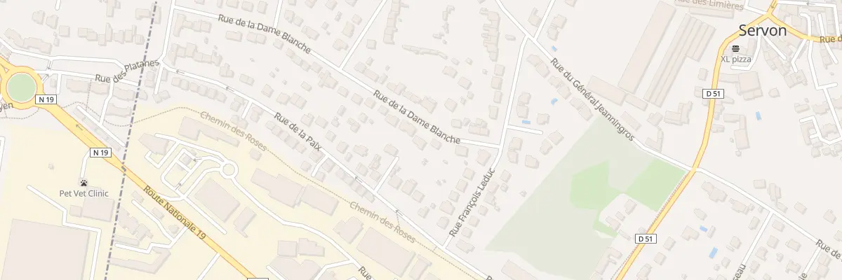 Plan du 9 Rue de la Dame Blanche à Servon