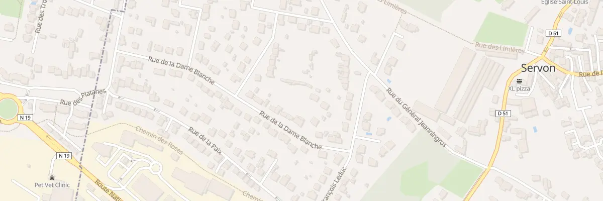 Plan du 12 Rue de la Dame Blanche à Servon