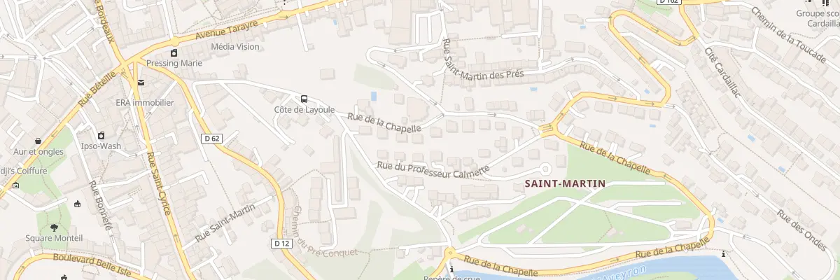 Plan du 10 Rue de la Chapelle à Rodez