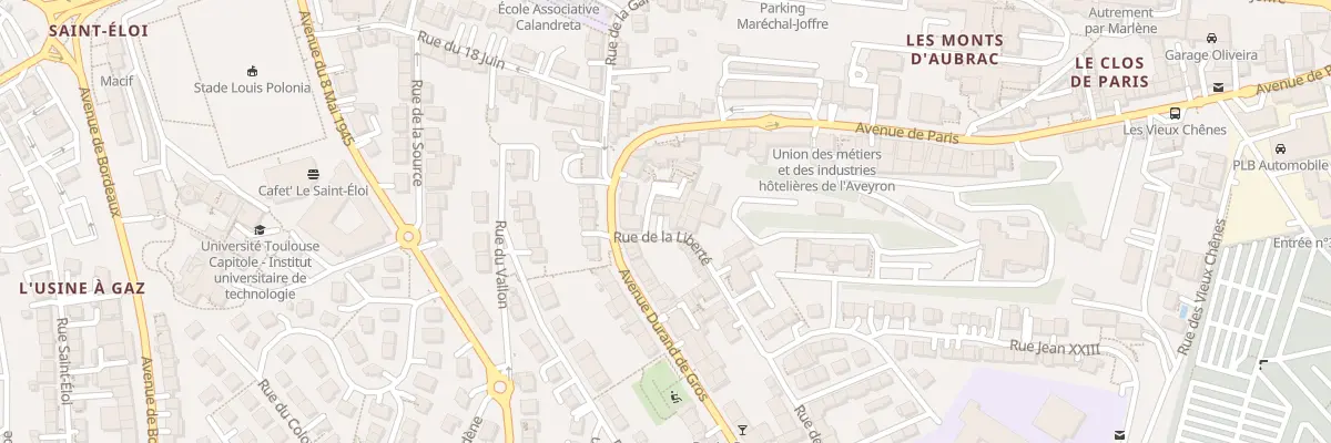 Plan du 50 Rue de la Liberté à Rodez