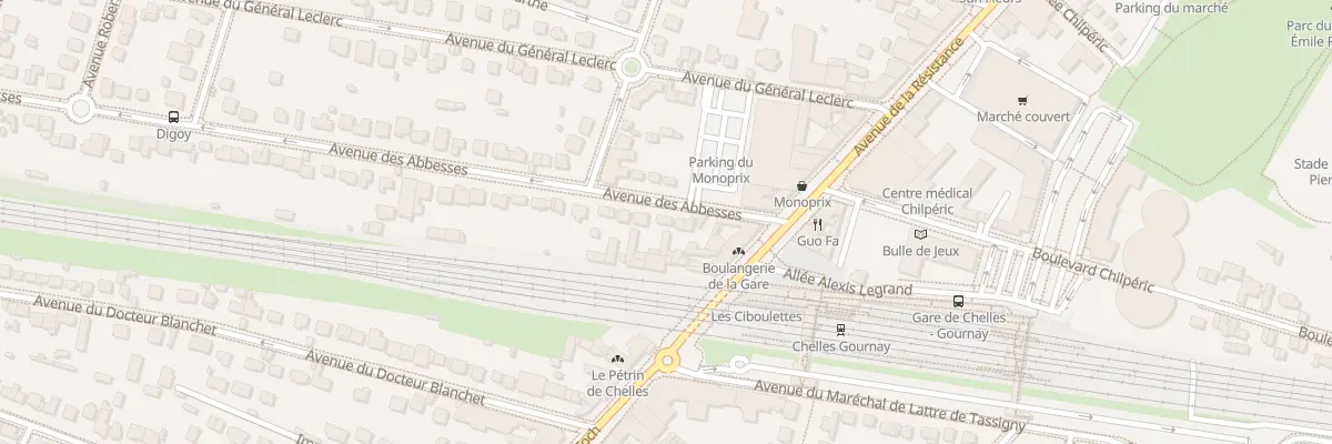 Plan du 7 Av des Abbesses à Chelles
