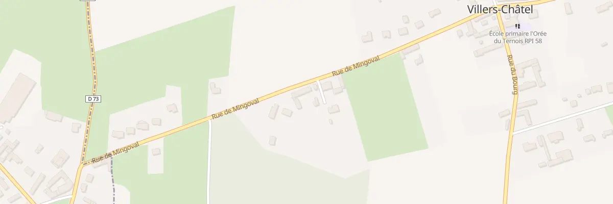 Plan du 297 Rue de Mingoval à Villers-Châtel