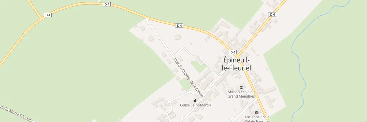 Plan du 2 Rue du Champ de la Motte à Épineuil-le-Fleuriel