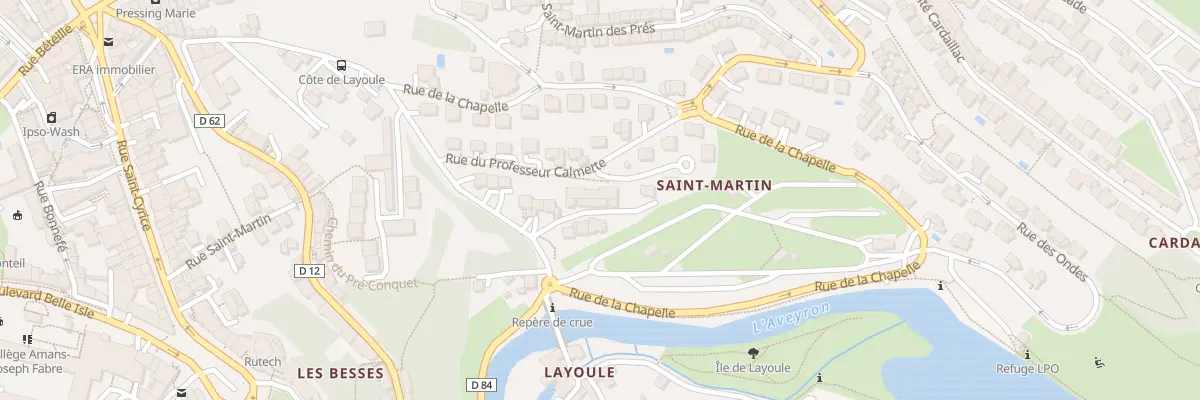 Plan du 37 Rue du Prof Calmette à Rodez