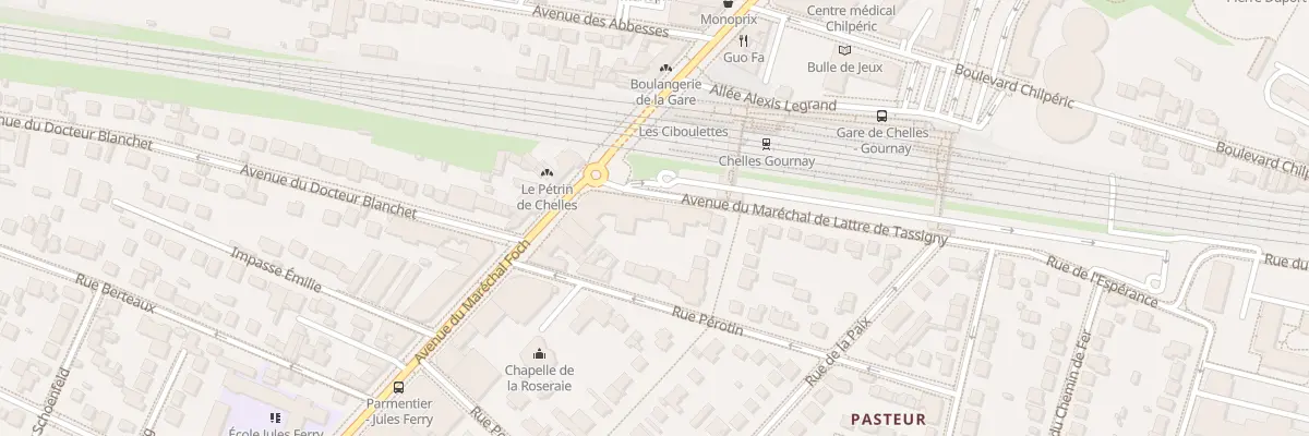 Plan du 6 Av du Marechal de Lattre de T à Chelles
