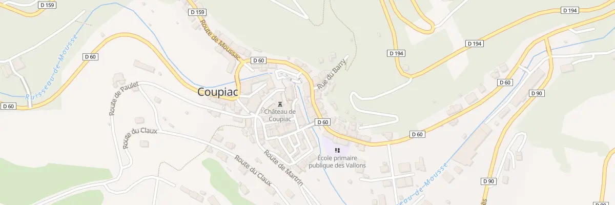 Plan du 12 Av Raymond Bel à Coupiac