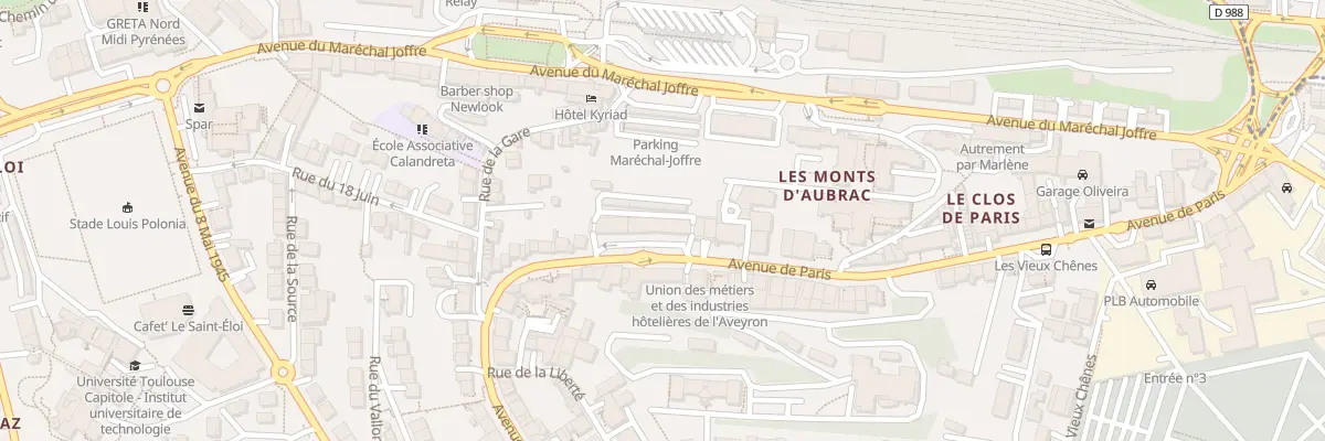 Plan du 21 Av de Paris à Rodez