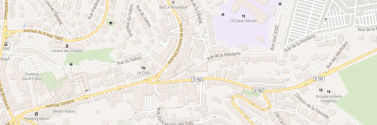 Plan du 7 Rue de la Penderie à Rodez