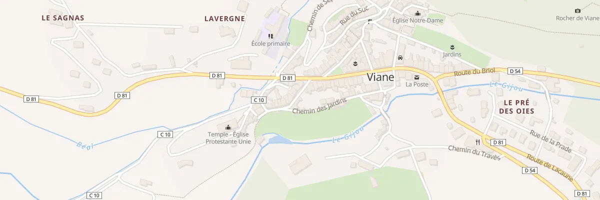Plan du 3 Rue du Font du Loc à Viane
