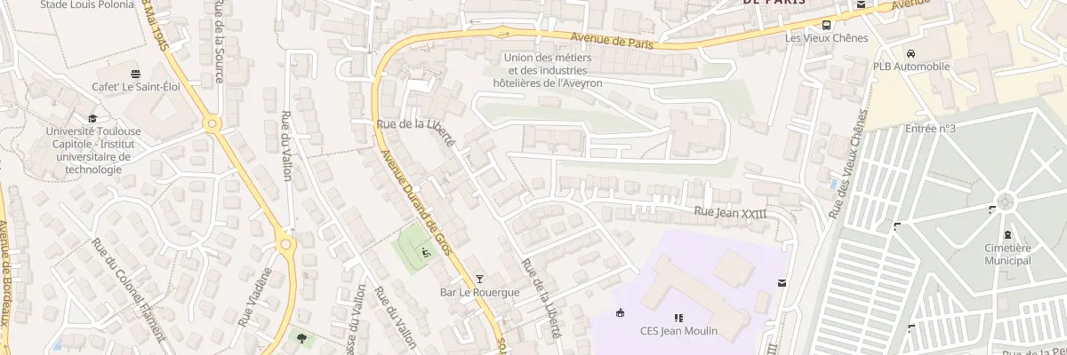 Plan du 7 Rue Jean 23 à Rodez