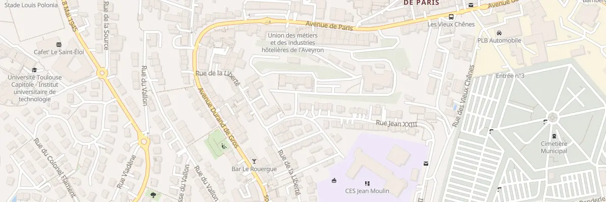 Plan du 11 Rue Jean 23 à Rodez