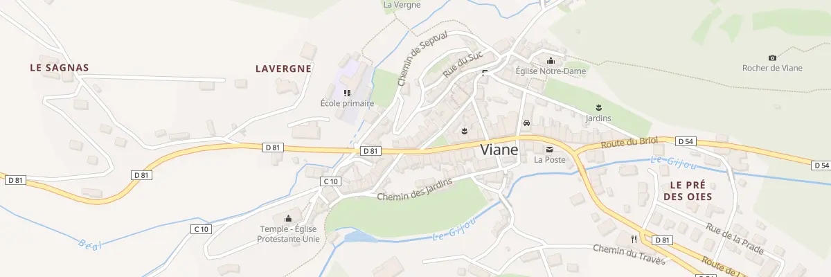 Plan du 1 Pl du Docteur Veaux à Viane