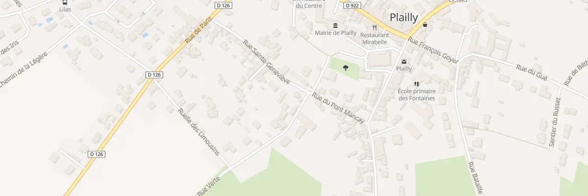 Plan du 1 Rue Ste Genevieve à Plailly