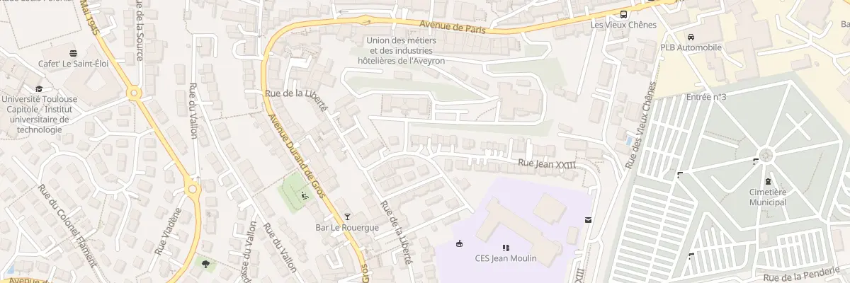 Plan du 13 Rue Jean 23 à Rodez