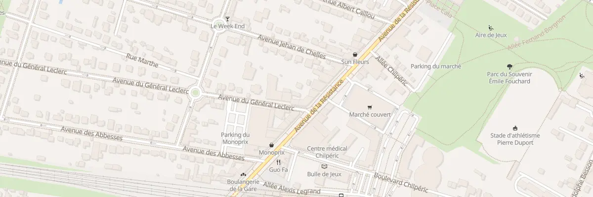 Plan du 2 Av du Général Leclerc à Chelles