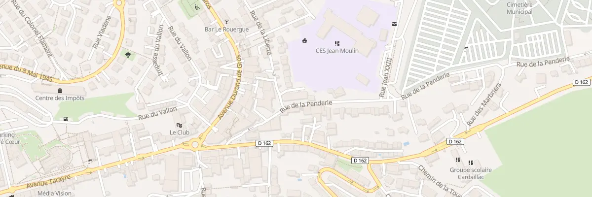 Plan du 15 Rue de la Penderie à Rodez