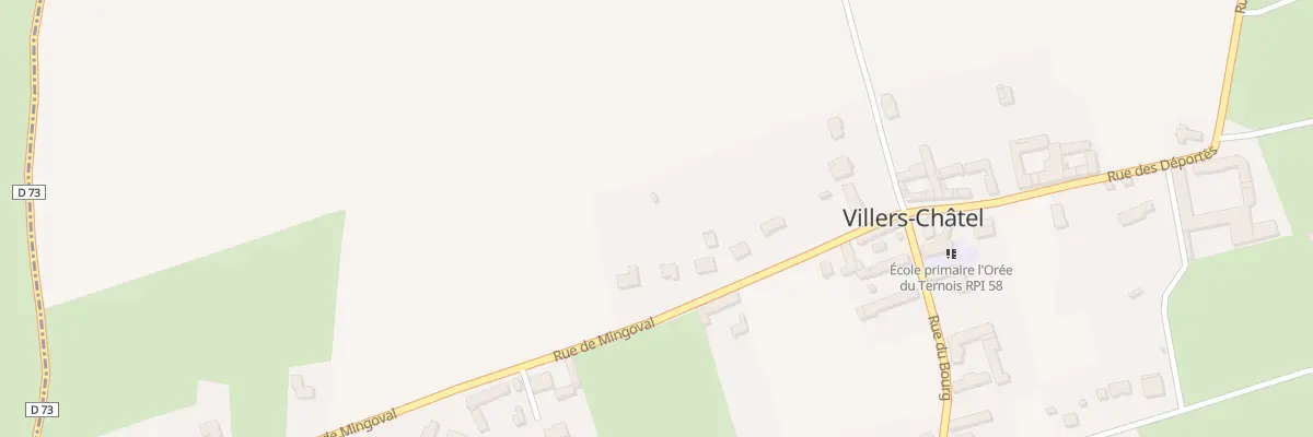 Plan du 170 Rue de Mingoval à Villers-Châtel