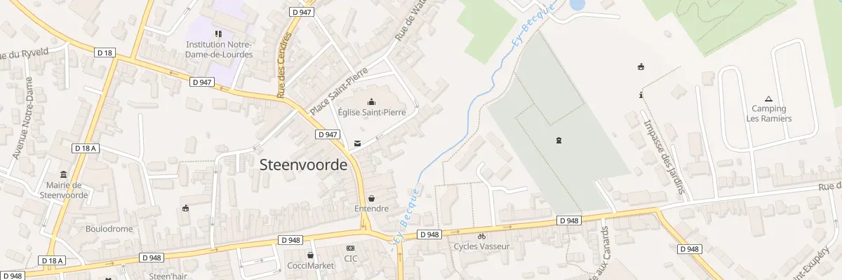 Plan du 20 Pl Saint Pierre à Steenvoorde