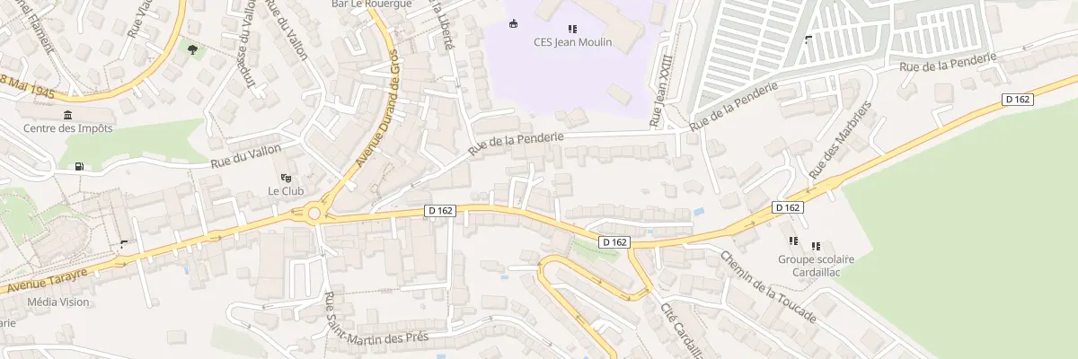 Plan du 12 Rue de la Penderie à Rodez
