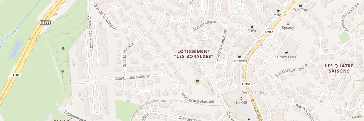 Plan du 3 Les Aurieres à Onet-le-Château