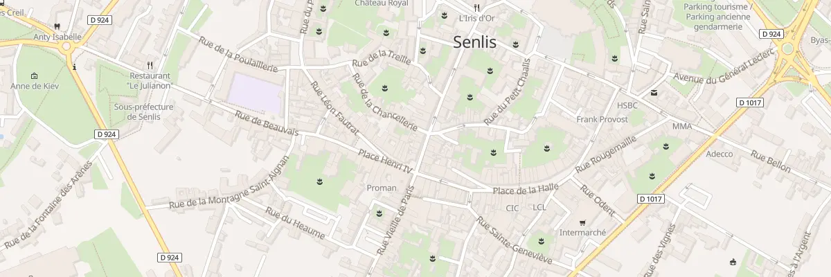 Plan de la Rue du Châtel à Senlis
