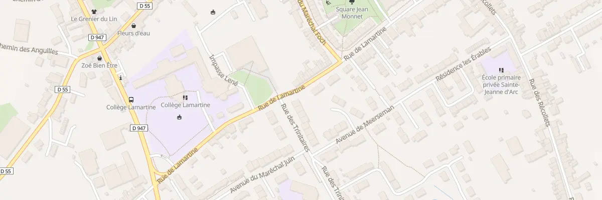 Plan du 2 Rue des Trinitaires à Hondschoote