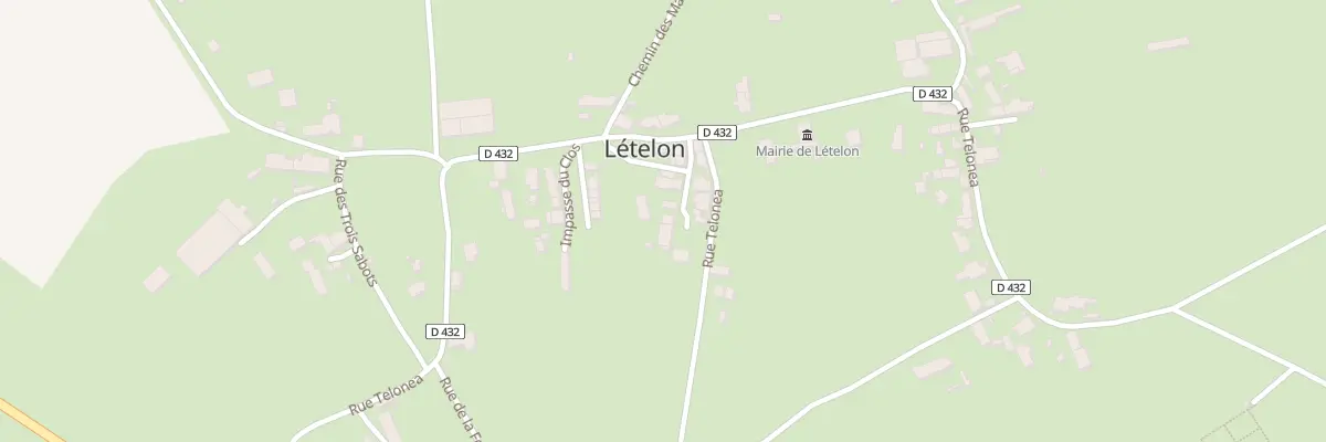 Plan du 1 Pl des Marronniers à Lételon