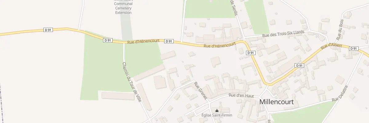 Plan du 2 Rue Grenet à Millencourt