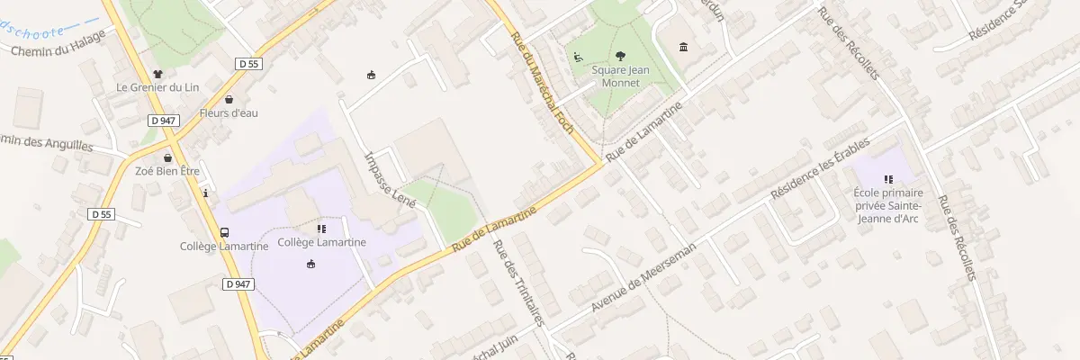 Plan du 34 Rue Lamartine à Hondschoote