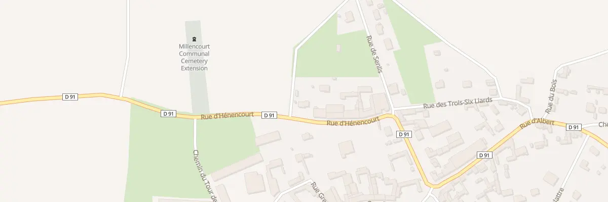 Plan du 6 Rue d’Hénencourt à Millencourt
